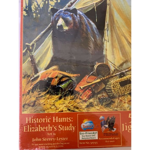 New Historic Hunts: Elizabeth's Study 500pc Puzzle 18" X 24" JOHN SEEREY.‎ - Picture 1 of 8